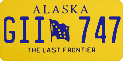 AK license plate GII747
