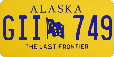 AK license plate GII749