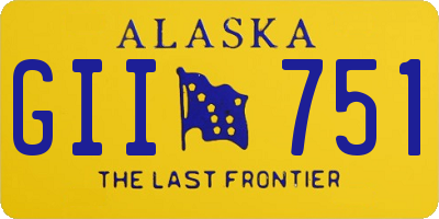 AK license plate GII751