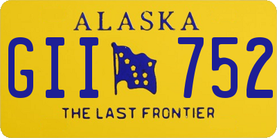 AK license plate GII752