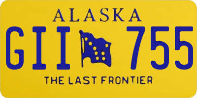 AK license plate GII755