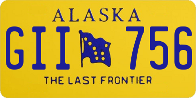 AK license plate GII756