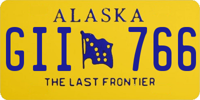 AK license plate GII766
