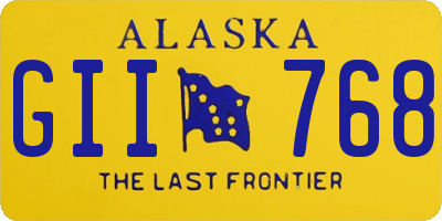 AK license plate GII768