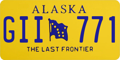 AK license plate GII771