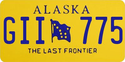 AK license plate GII775