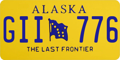 AK license plate GII776