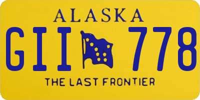 AK license plate GII778