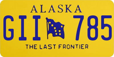 AK license plate GII785