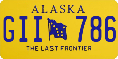 AK license plate GII786