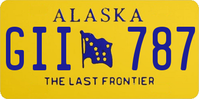 AK license plate GII787