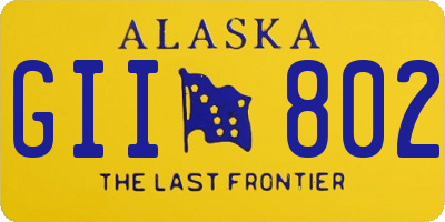 AK license plate GII802
