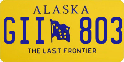 AK license plate GII803