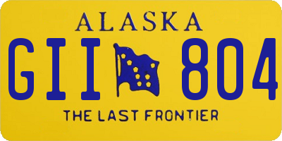 AK license plate GII804