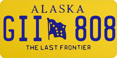AK license plate GII808