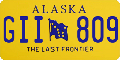 AK license plate GII809