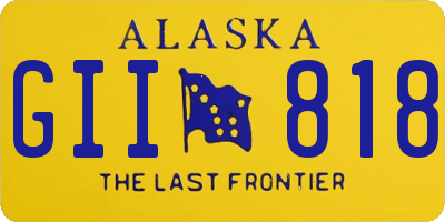 AK license plate GII818