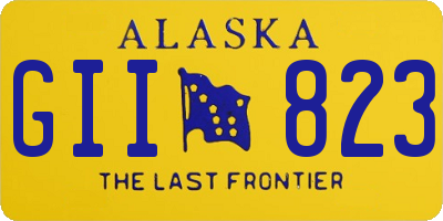 AK license plate GII823