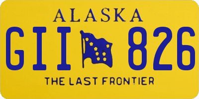 AK license plate GII826