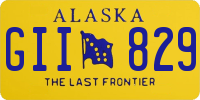 AK license plate GII829