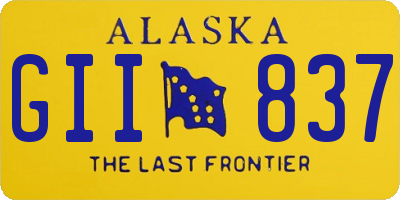 AK license plate GII837
