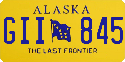 AK license plate GII845