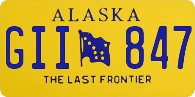 AK license plate GII847