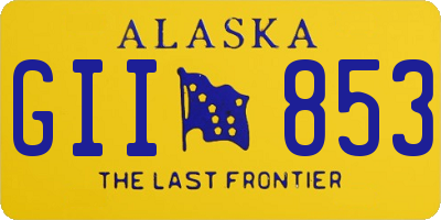 AK license plate GII853