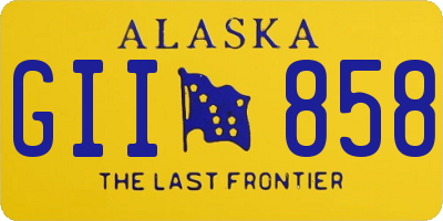 AK license plate GII858