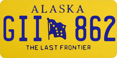 AK license plate GII862