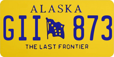 AK license plate GII873