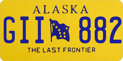 AK license plate GII882