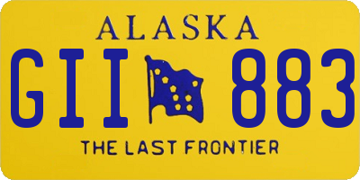 AK license plate GII883