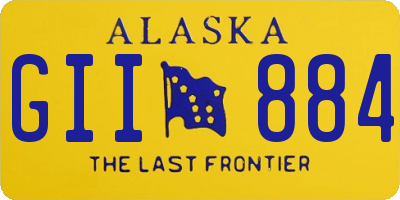 AK license plate GII884