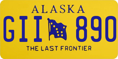 AK license plate GII890