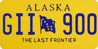 AK license plate GII900