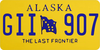 AK license plate GII907