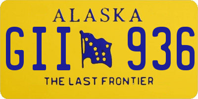 AK license plate GII936