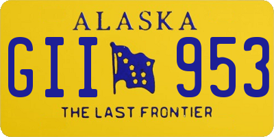 AK license plate GII953