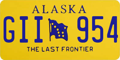 AK license plate GII954
