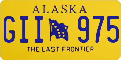 AK license plate GII975
