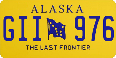 AK license plate GII976
