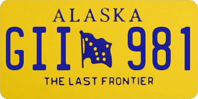 AK license plate GII981