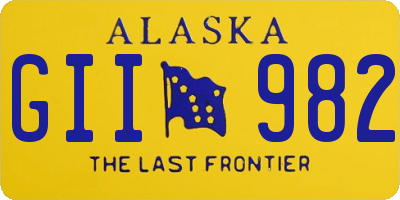 AK license plate GII982