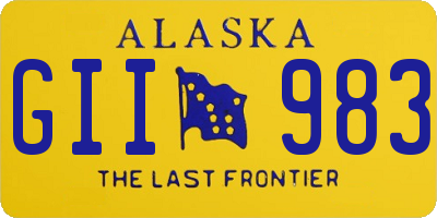 AK license plate GII983