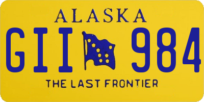AK license plate GII984