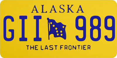 AK license plate GII989