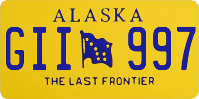 AK license plate GII997