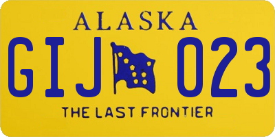 AK license plate GIJ023