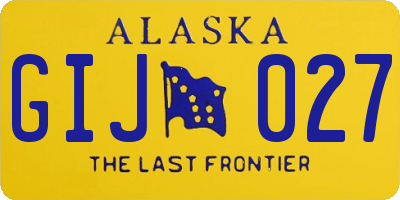 AK license plate GIJ027